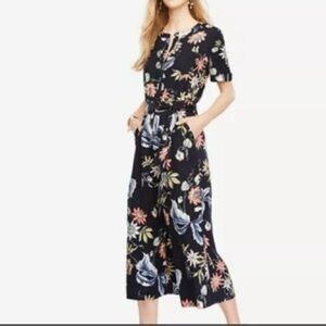 Ann Taylor Floral Jumpsuit Sz 12